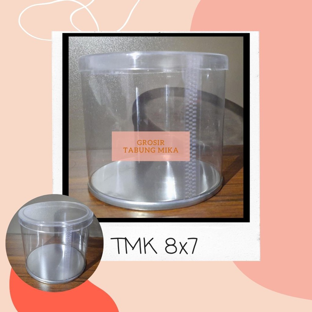 Toples Kue kering Tabung Mika Lentur Uk. D8,3xT7 1 dus isi 24pcs Aman untuk Makanan