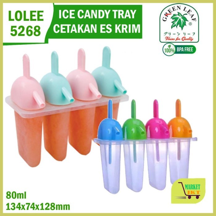 GREEN LEAF Cetakan Es Ice Mould Lolee (Set Isi 4 Pcs) 5268