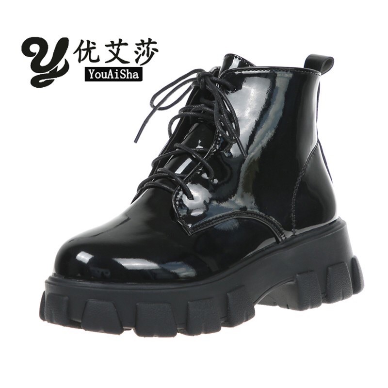 BT46 SEPATU BOOTS MARTIN IMPORT WANITA KOREA BRITISH INGGRIS GLOSSY ORIGINAL