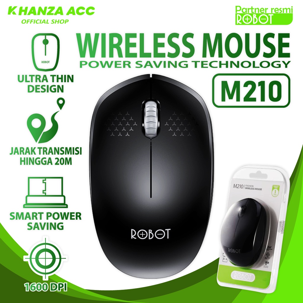 KHANZAACC ROBOT M210 2.4G WIRELESS OPTICAL MOUSE