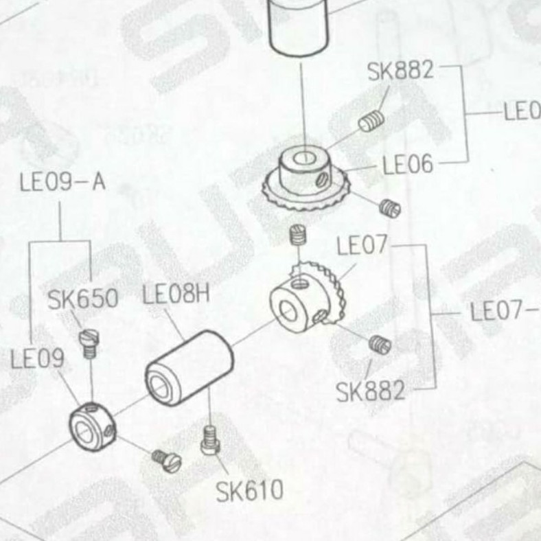 Baut Min Asli Siruba - Gear Mesin Jahit High Speed Industri