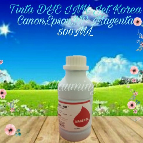 Tinta Cair Refill DYE MH-Ink Korea Canon Epson HP INKJET Magenta 500ml High Quality