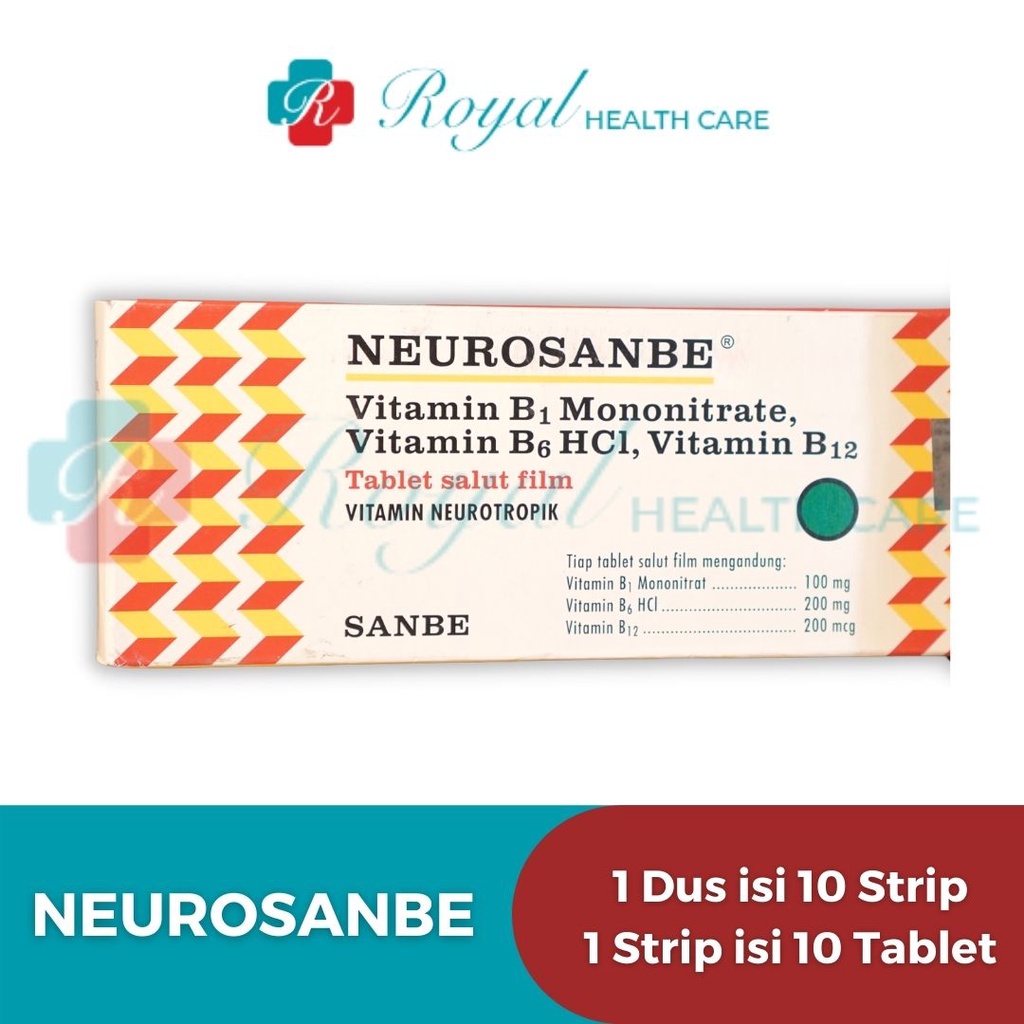 NEUROSANBE BOX 100 TABLET Vitamin B Compleks dan Vitamin untuk Saraf