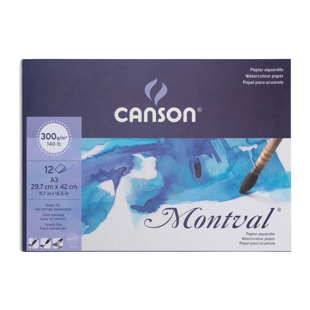 

Canson Montval Cold Pressed 12 Sheets 29,7x42cm