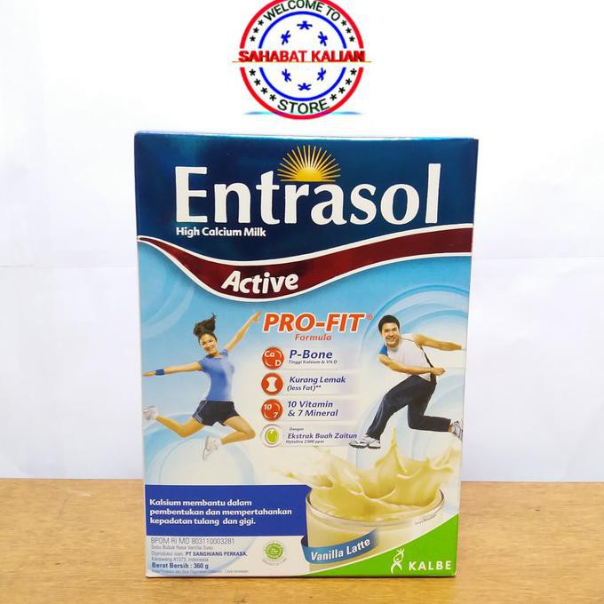 

[[BISA COD]] ENTRASOL ACTIVE VANILLA LATTE 360gr PER 1 BOX TERJAMIN Kode 1187