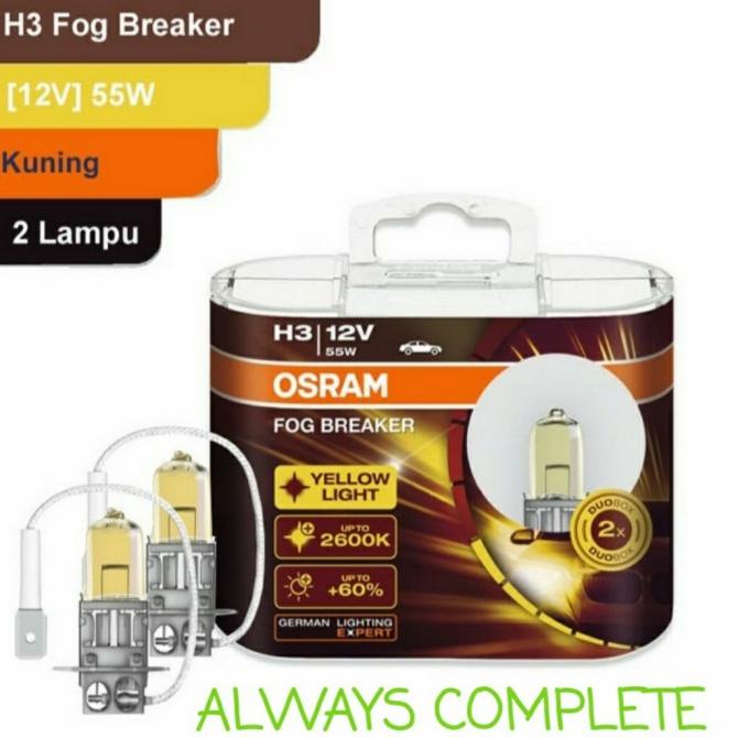 LAMPU FOGLAMP MOBIL VIOS YELLOW OSRAM H3 12V 55W 200% LEBIH KUNING alcom41 Diminati Banget