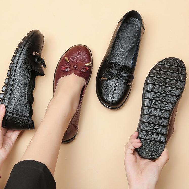 Sangat Nyaman.. 5001 Sepatu flat wanita, sepatu formal, penting untuk pekerja kantoran, sepatu ibu