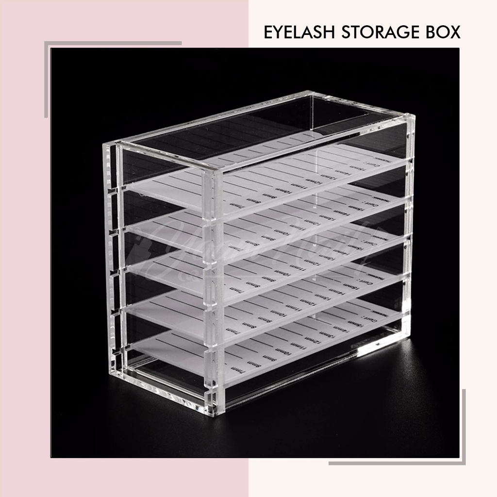 Eyelash storage box acrylic tempat penyimpanan bulumata eyelash extension bulu mata