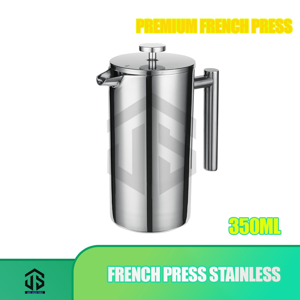 FRENCH PRESS STAINLESS 350ML PLUNGER FRENCH PRESS COFFEE MAKER