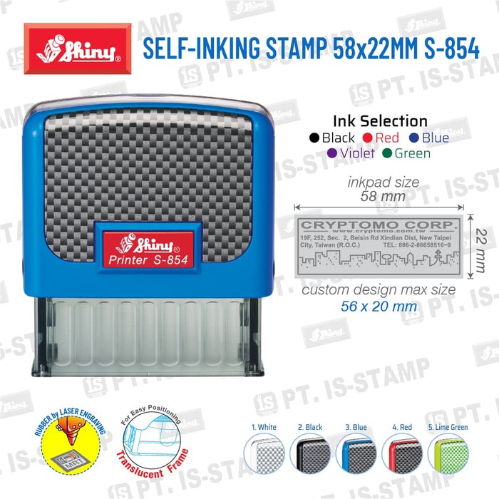 

Unik Shiny Self Inking Stamp 58x22mm S 854 Murah