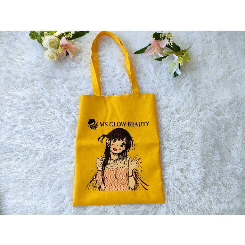 Tote Bag 30x25cm Tas Kuliah Karakter Warna