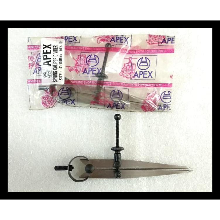 New Jangka Bubut Lurus Stelan | Spring Caliper Divider 4" Apex Termurah