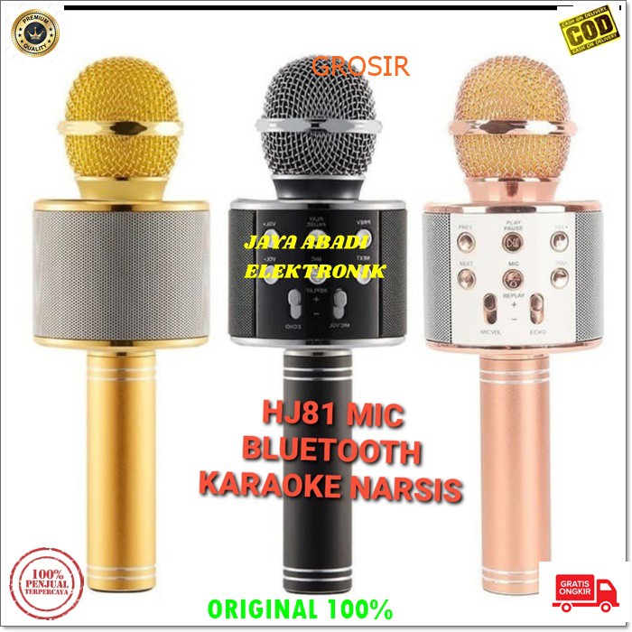 J122 MIC MIK BLUETOOTH MUSIK USB MP3 SMULE KARAOKE NARSIS ECHO MUSIC MICROPHONE VOCAL KTV CAS CASAN BLUETOTH MIK WIRELESS MAGIC KARAOKE NARSIS USB MP3 SMULE AUDIO WIRELESS ECHO LAMPU LED BISA ADA OUTPUTNYA UNTUK KE SPEAKER BESAR