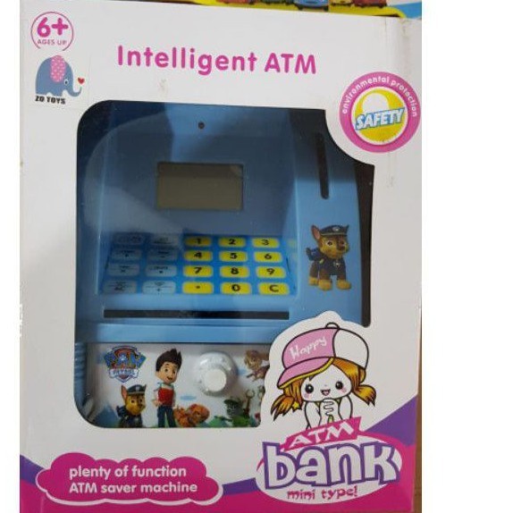 Mainan ATM bank Paw / celengan atm Bank bahasa inggris