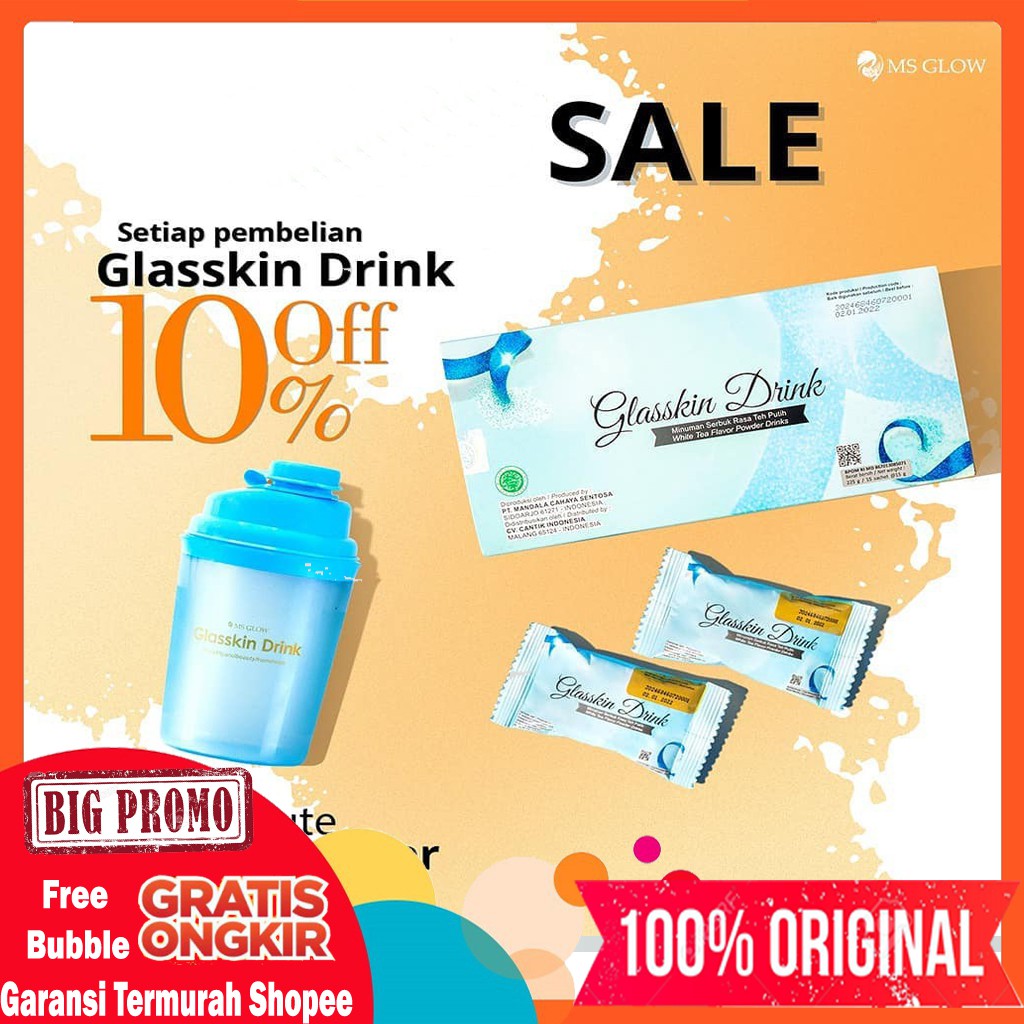 Termurah Glasskin Drink MS Glow Original mencerahkan kulit  