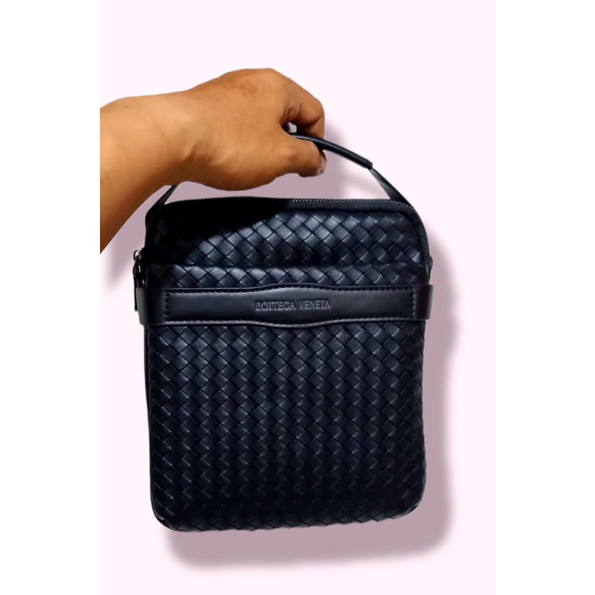 TAS RAJUT SLEMPANG PRIA &amp; WANITA / TAS PREMIUM KULIT ASLI UNISEX 9605 - ORIGINAL