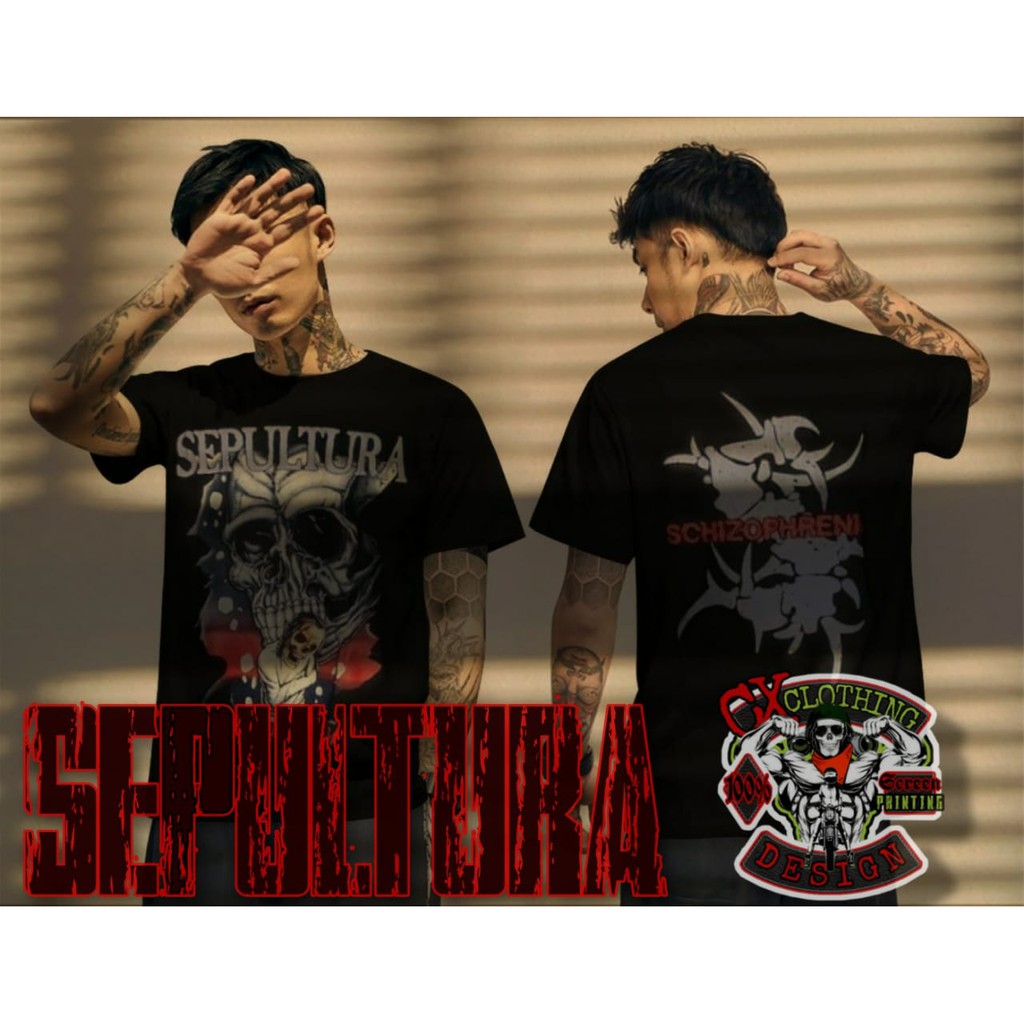 KAOS MUSIK METAL SEPULTURA ║  KAOS DISTRO MUSIK TERLENGKAP ║ KAOS BAND MUSIK