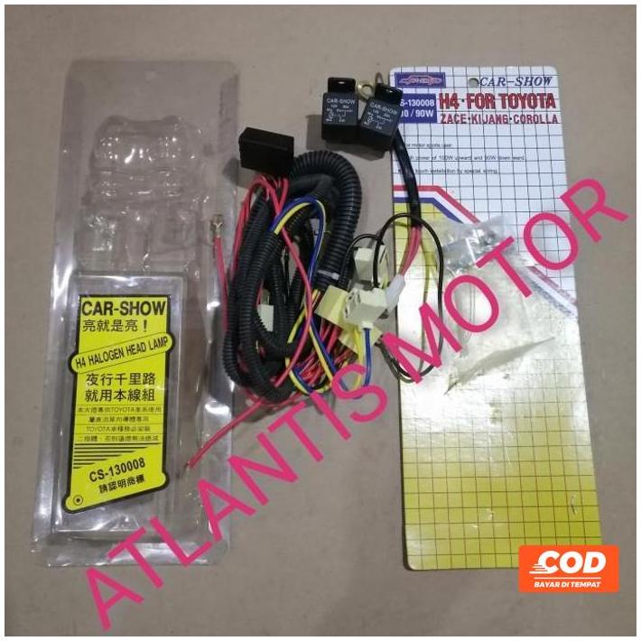 Kabel Relay Lampu Mobil Set Carshow Original Taiwan Kijang Corolla Kode 046