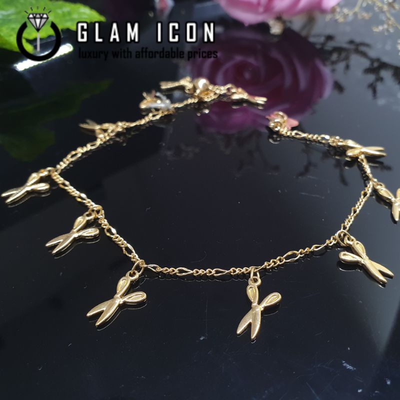 Gelang Kaki GD Bandul Gunting Cute G0377