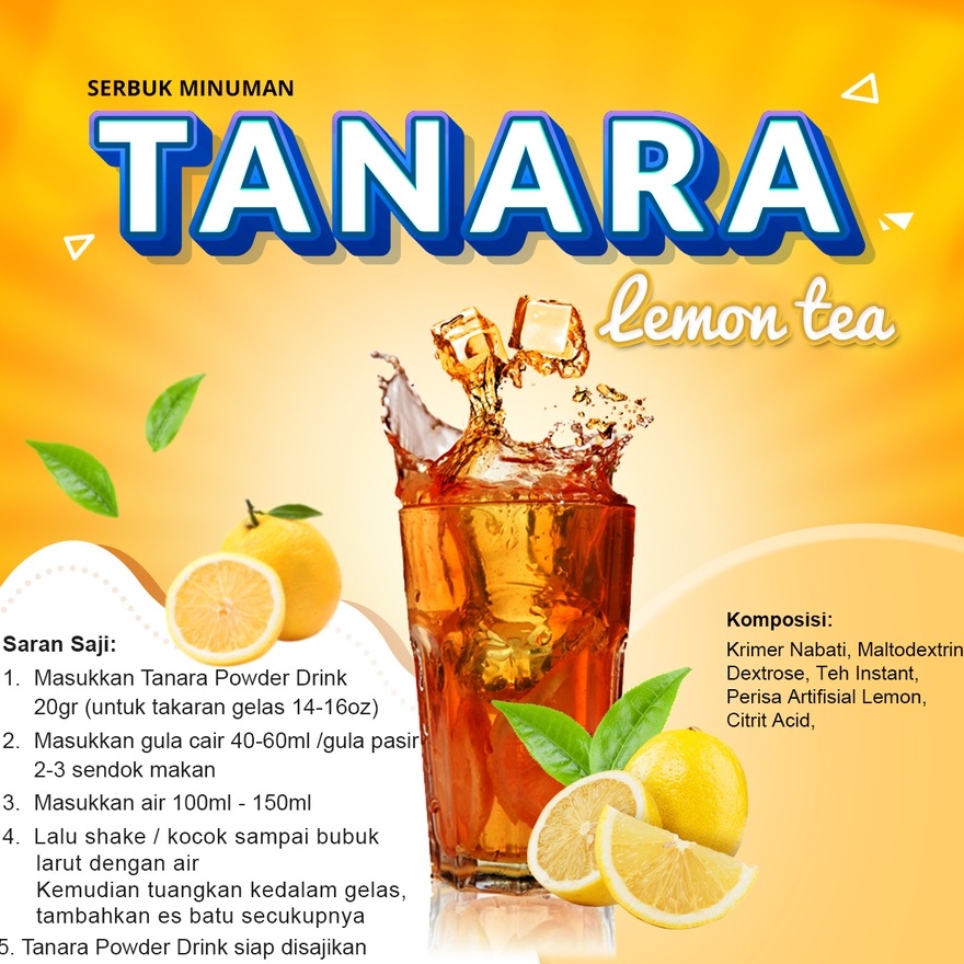 

Bubuk Minuman Lemon Tea Mix 1kg - Serbuk Teh Lemon Premium Grade - bp