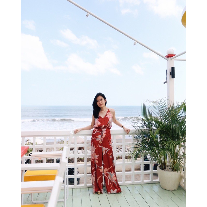 SHEIKE ROSE GOLD PETAL SATIN JUMPSUITS- Party Dress Cocktail Dress CUSTOM GOWN RENTAL DRESS PREMIUM