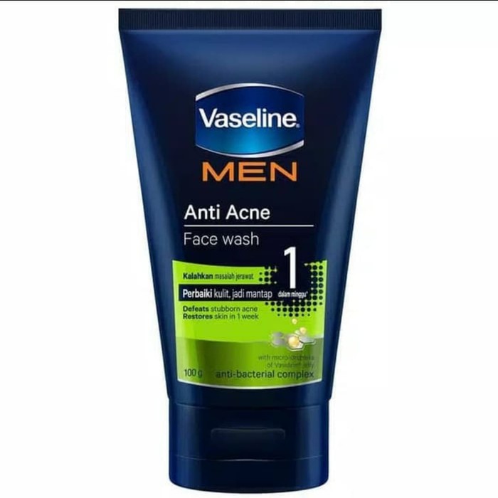 Vaseline Men Anti Acne Face Wash Sabun Wajah Pria Anti Jerawat