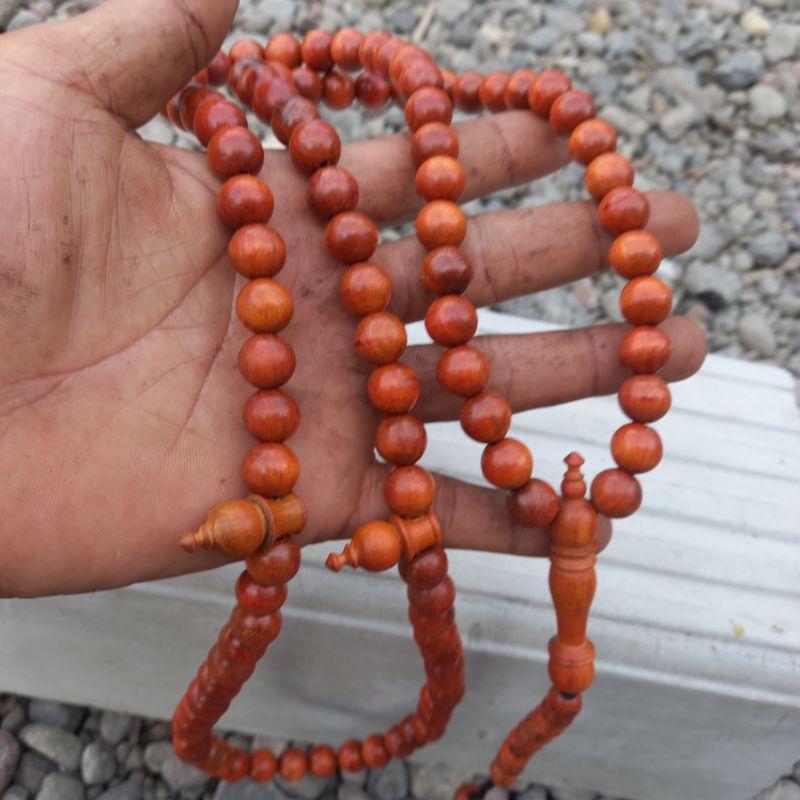 Tasbih secang asli 10mm tasbih secang merah asli tasbih galih secang