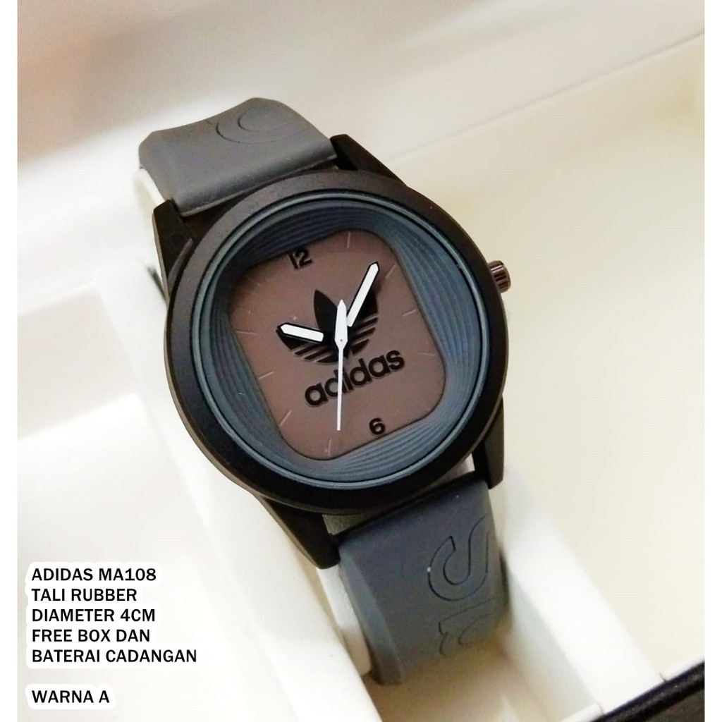 Jam tangan wanita karet/Jam tangan adidas MA108 tali karet