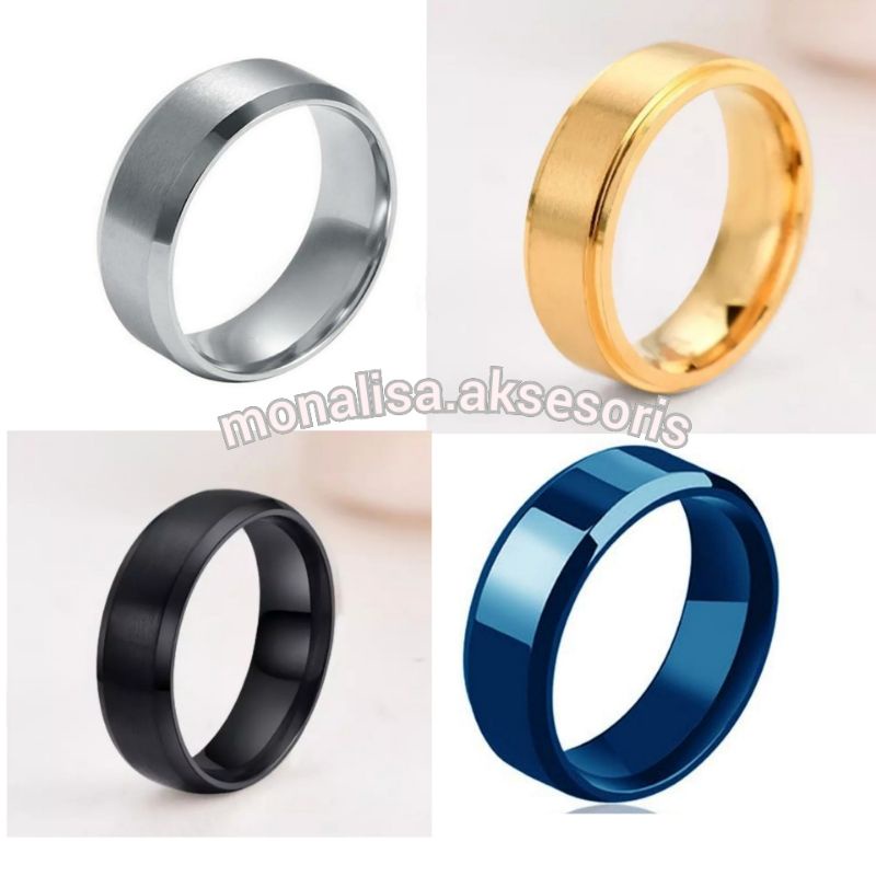 Cincin TITANIUM hitam grade A/cincin couple/cincin wanita-pria/cincin terlaris/promo cincin couple