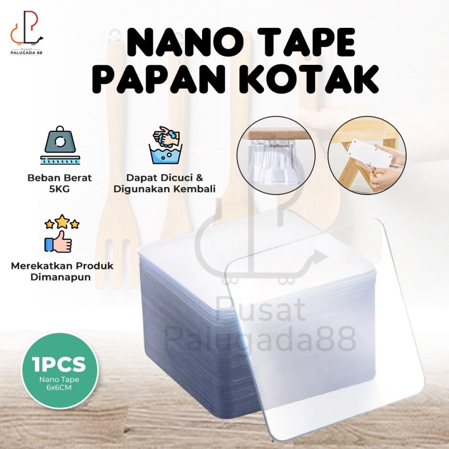 Nano Tape Papan Kotak Double Side Tape Ajaib Perakat Dinding SUPER KUAT