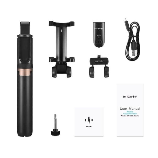 BlitzWolf BW-BS3 Bluetooth Selfie Stick Tongsis Tripod Mirrorless Hp