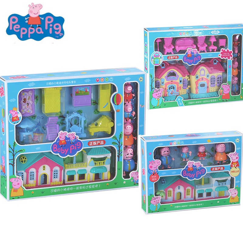 Peppa Set Mainan Babi Rumah Playset Angka Hadiah Foster Kreatif Berpikir Dalam Anak Anda