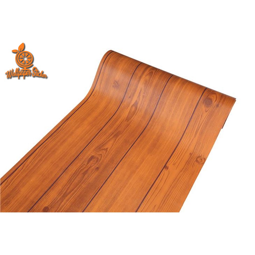 Wallpaper Dinding Wallpaper Stiker 3d Wallpaper Kamar Tidur 10M Wood Fiber Walpaper Motif Serat Kayu Coklat-CY1181