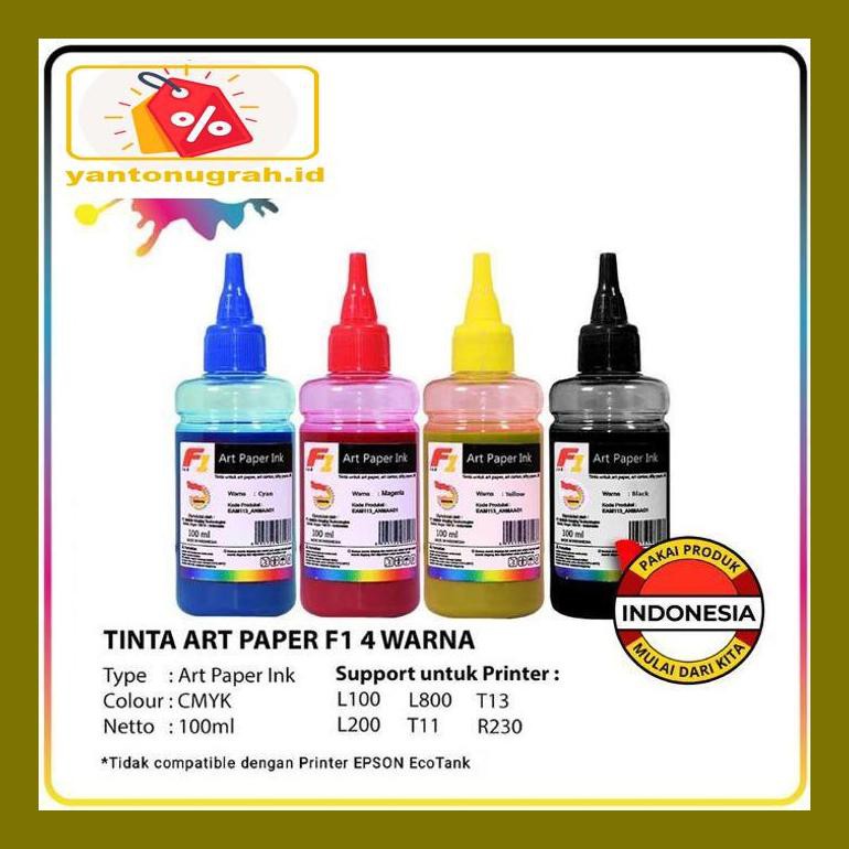 

Pt740Dpp Set Tinta Art Paper F1 Ink Cmyk 100Ml Lebih Murah Pt0P8D6M