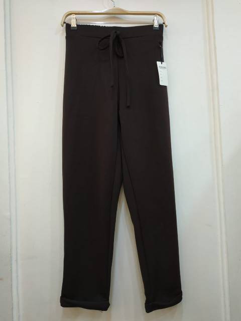 (5 Warna) Celana Bahan Scuba Stretch Kulot Polos All Size-4