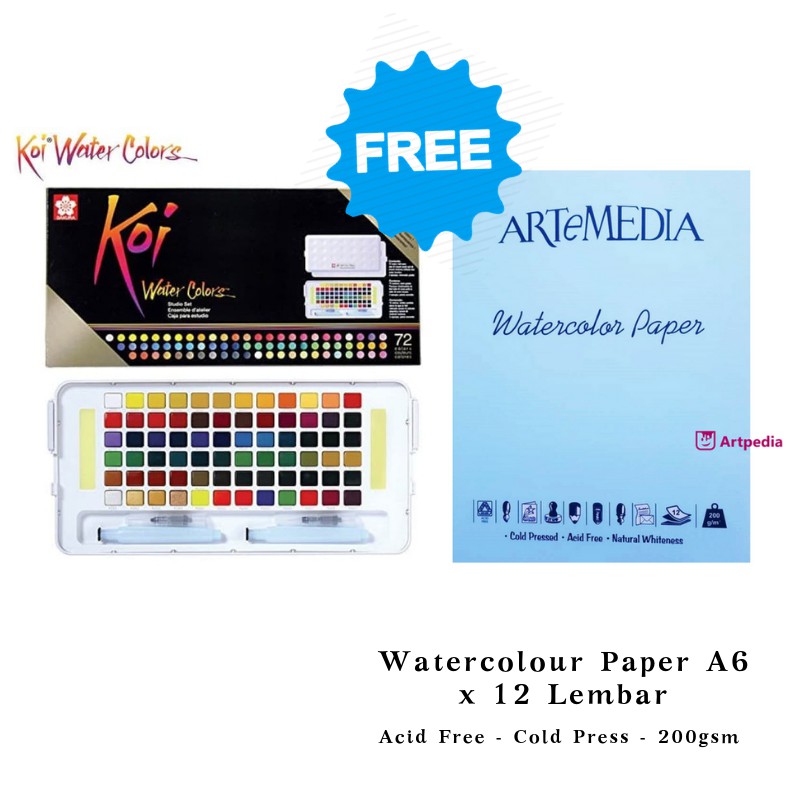 HARGA SPECIAL Sakura Koi Watercolor 72 Cat Air HARGA SPECIAL Sakura Koi Watercolor 72 Cat Air