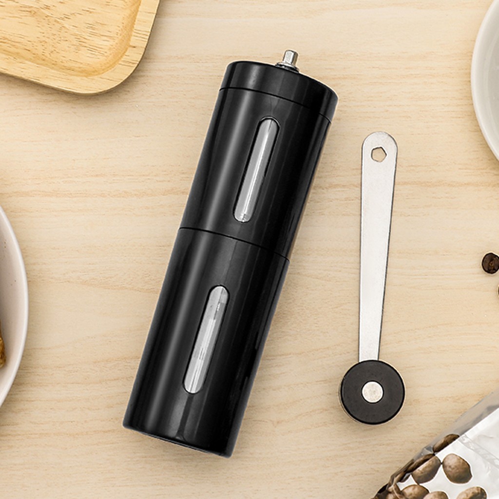 Grinder Kopi Manual Alat Penggiling Biji Coffee Espresso Portable Stainless Steel Botol Kaca