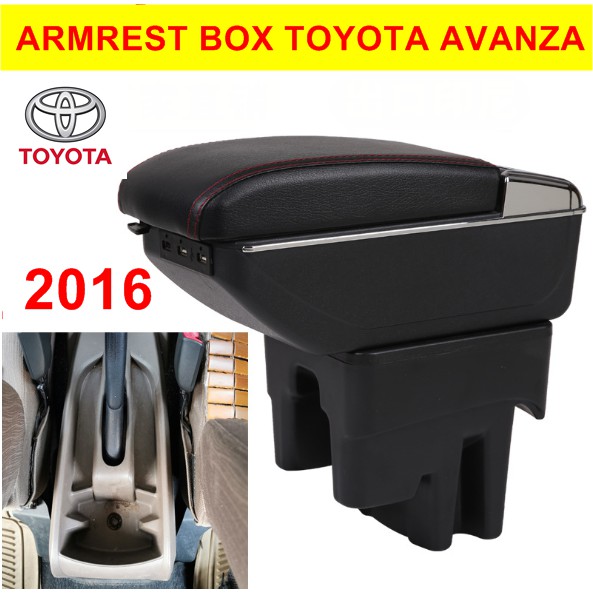 Armrest Console Box Kotak Alas Lengan TOYOTA AVANZA VELOZ 2016 dual stack 7 Port USB Charger