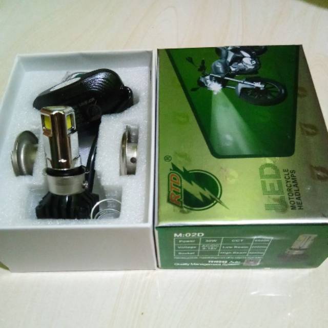  Lampu  depan led  3 sisi  RTD original ac dc 30 watt M02D 