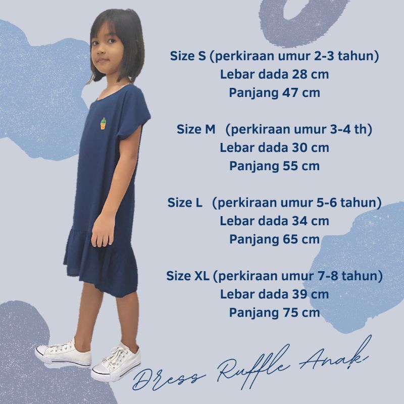 BAJU ANAK PEREMPUAN POLOS 2 - 8 TAHUN