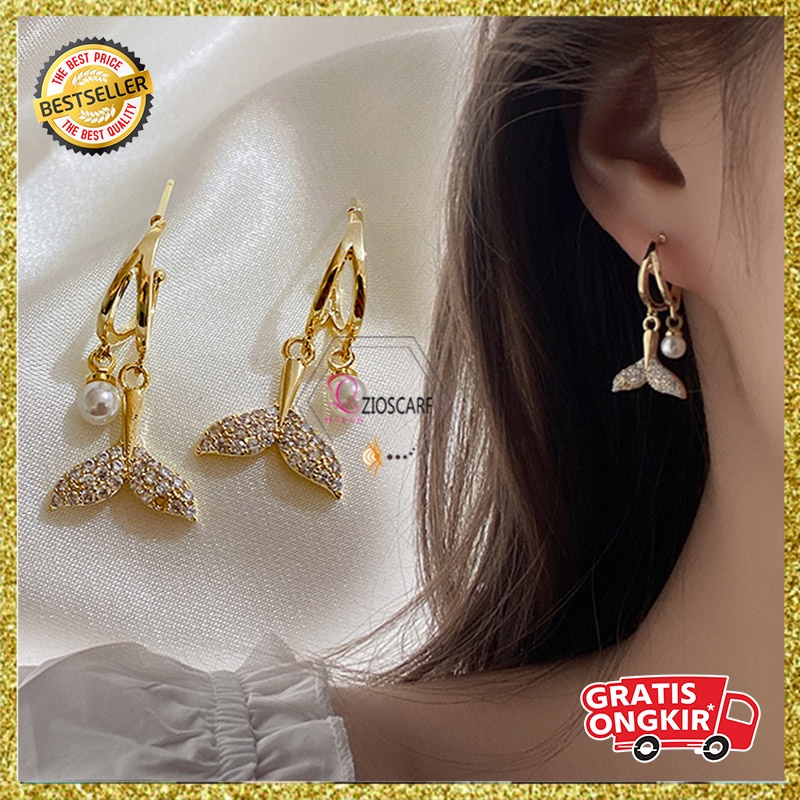 Anting Korea Mermaid Mutiara Pearl Cantik Aksesoris Fashion Wanita ANT99