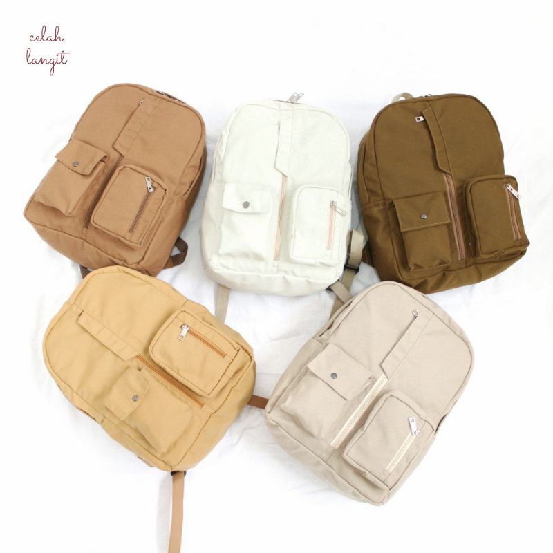 Celah Langit Zora Backpack l Tas Ransel Kanvas