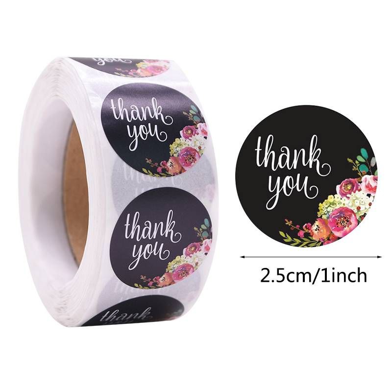 [100PCS] (Part 2) Sticker Label Thank You for Your Order Baked with Love Diameter 2,5cm-L