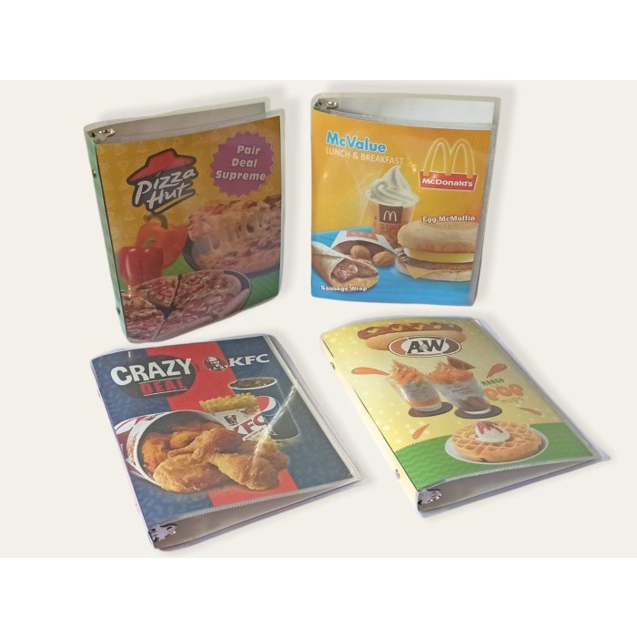 

SJS Binder Note A5 Gambar Fast Food/ Buku Binder Besi/ Ring