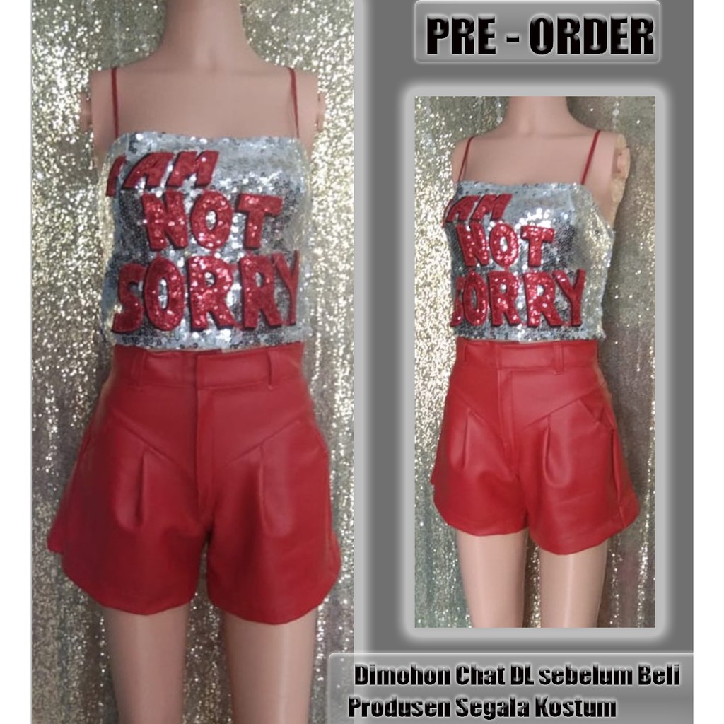 Baju Korean Style Kostum Itzy Kpop Hip Hop Dance Cover Yeji Not Shy