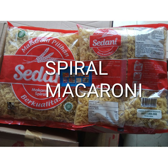 

SPIRAL macaroni 1kg sedani makaroni