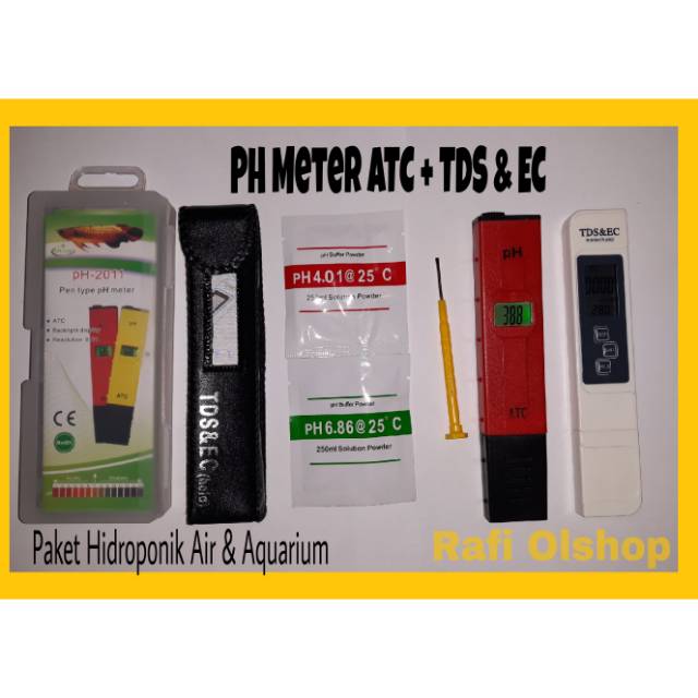 Ph meter backlight + Tds Ec / paket ph meter hidropnik air dan aquarium