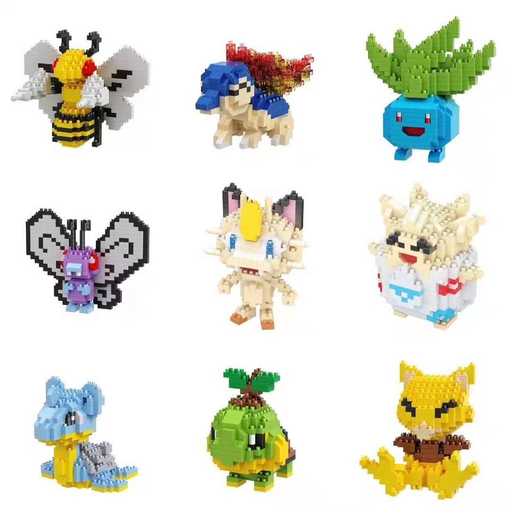 Mainan Lego Blok Nano Diamond Seri Pokemon Pikachu 28 Desain Untuk Anak