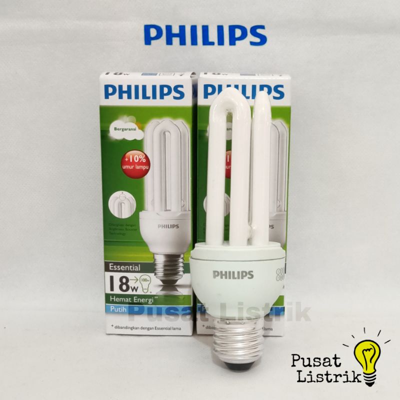 Lampu PLC 18watt Philips Lampu Essential 18w Putih