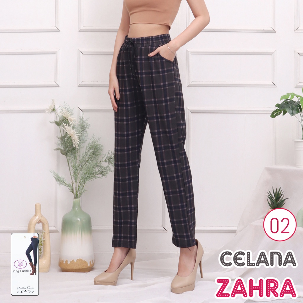 [GROSIR] Celana Zahra Import [ 151 - 165 ]  / celana fashion wanita import / celana kotak wanita  / CELANA PANJANG WANITA / CELANA IMPORT / CELANA ZAHRA